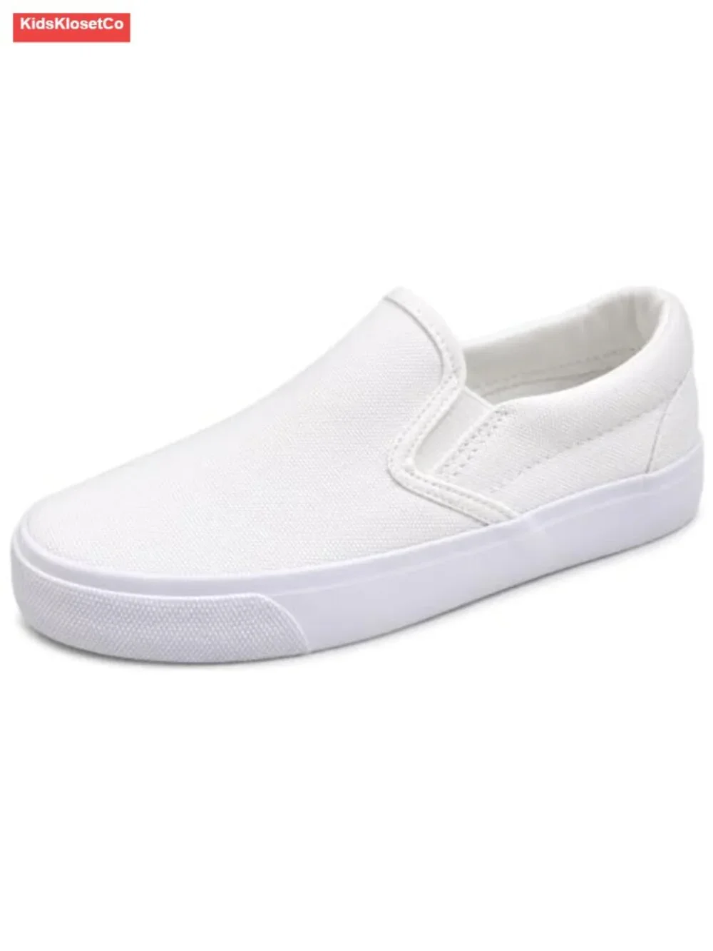 Canvas Slip-On Sneakers for Kids - Faux Leather Dress Shoes